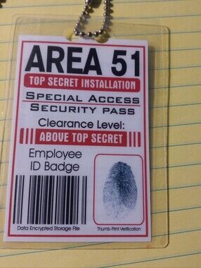 Vintage 1990s AREA 51 security Pass